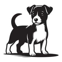 perro tejonero perro silueta y bosquejo vector