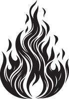 Flame Silhouette, black color silhouette vector