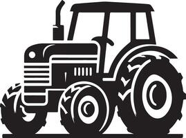 tractor icono, negro color silueta vector