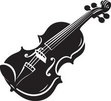 Violin music instrument icon silhouette vector