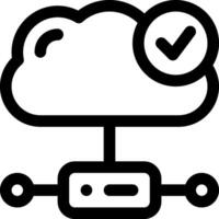 esta icono o logo artificial inteligencia y nube datos icono o otro dónde todo relacionado a tecnología y otros o diseño solicitud software vector