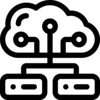 esta icono o logo artificial inteligencia y nube datos icono o otro dónde todo relacionado a tecnología y otros o diseño solicitud software vector