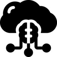 esta icono o logo artificial inteligencia y nube datos icono o otro dónde todo relacionado a tecnología y otros o diseño solicitud software vector