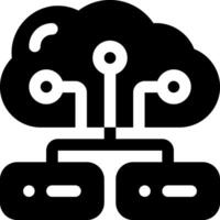 this icon or logo artificial intelligence and cloud data icon or other where everything related to technology and others or design application software vector