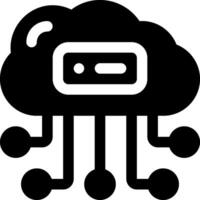 esta icono o logo artificial inteligencia y nube datos icono o otro dónde todo relacionado a tecnología y otros o diseño solicitud software vector