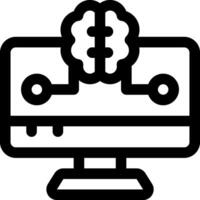 esta icono o logo artificial inteligencia y nube datos icono o otro dónde todo relacionado a tecnología y otros o diseño solicitud software vector