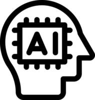 esta icono o logo artificial inteligencia y nube datos icono o otro dónde todo relacionado a tecnología y otros o diseño solicitud software vector