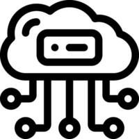 this icon or logo artificial intelligence and cloud data icon or other where everything related to technology and others or design application software vector