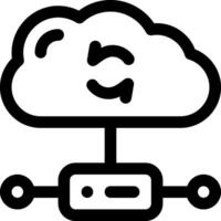 esta icono o logo artificial inteligencia y nube datos icono o otro dónde todo relacionado a tecnología y otros o diseño solicitud software vector