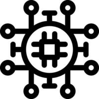 this icon or logo artificial intelligence and cloud data icon or other where everything related to technology and others or design application software vector