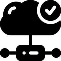 esta icono o logo artificial inteligencia y nube datos icono o otro dónde todo relacionado a tecnología y otros o diseño solicitud software vector