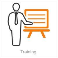 Training and learning icon concept vector