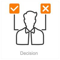 Decision and choice icon concept vector