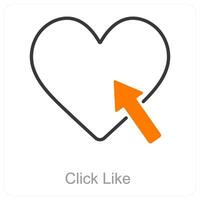 Click Like and approval icon concept vector