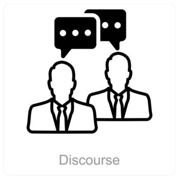 discurso y debate icono concepto vector