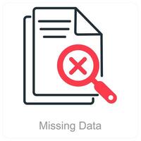 Missing Data and empty icon concept vector