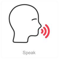 Speak and talk icon concept vector