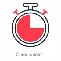 Chronometer and stopwatch icon concept vector