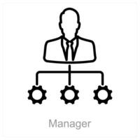 Manager and decision icon concept vector