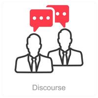 Discourse and debate icon concept vector