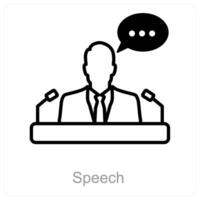 Speech and talk icon concept vector