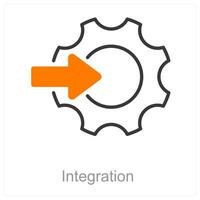 Integration and unity icon concept vector
