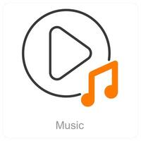 Music and media icon concept vector