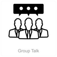 Group Talk and debate icon concept vector