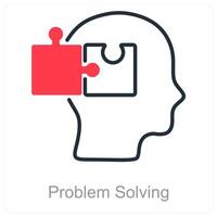 Problem Solving and ceative icon concept vector