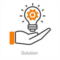 Solution and insight icon concept vector