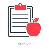 Nutrition and diet icon concept vector