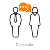 Discussion and talk icon concept vector