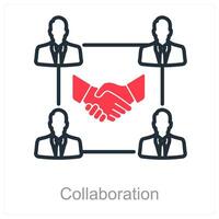 Collaboration and unity icon concept vector