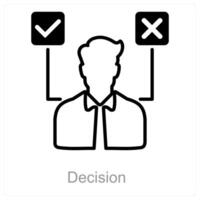 Decision and choice icon concept vector