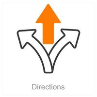 Directions and map icon concept vector