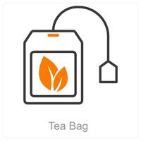 Tea Bag and bag icon concept vector