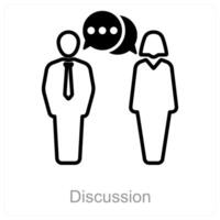 Discussion and talk icon concept vector