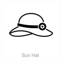Sun Hat and summer icon concept vector