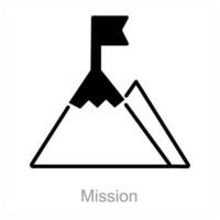 Mission and goal icon concept vector