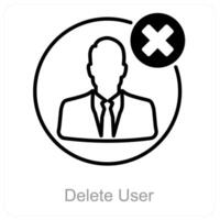 Delete User and remove icon concept vector