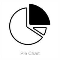 Pie Chart and data icon concept vector