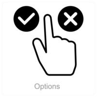 Options and settings icon concept vector