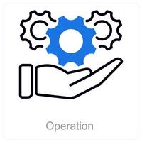 Operation and settings icon concept vector