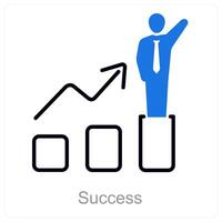 Success and achievement icon concept vector