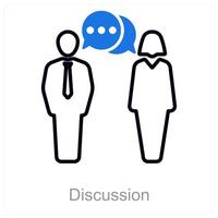 Discussion and talk icon concept vector