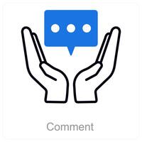 Comment and speech icon concept vector