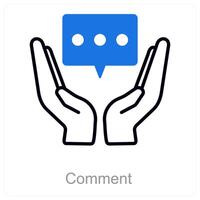 Comment and speech icon concept vector