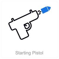 Starting Pistol and race icon concept vector