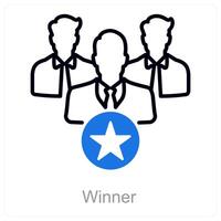 Winner and determination icon concept vector