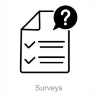 Surveys and bar chart icon concept vector